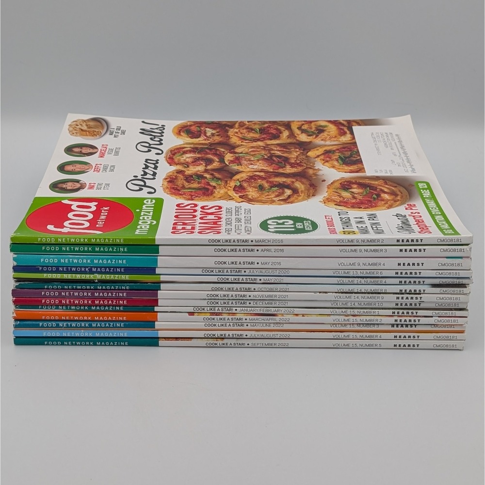 Food Network Magazine Lot 13 Issues 2016-2022 Recipes Ina Garten Bobby Flay